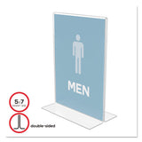 deflecto® Classic Image Double-sided Sign Holder, 5 X 7 Insert, Clear freeshipping - TVN Wholesale 