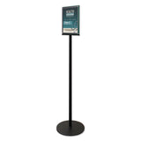deflecto® Double-sided Magnetic Sign Display, 8 1-2 X 11 Insert, 56" Tall, Clear-black freeshipping - TVN Wholesale 