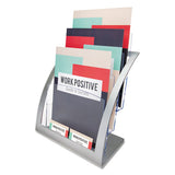 deflecto® 3-tier Literature Holder, Leaflet Size, 6.75w X 6.94d X 13.31h, Black freeshipping - TVN Wholesale 