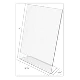 deflecto® Classic Image Slanted Sign Holder, 8 1-2" X 11", Clear Frame, 12-pack freeshipping - TVN Wholesale 