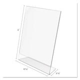 deflecto® Classic Image Slanted Sign Holder, Portrait, 8 1-2 X 11 Insert, Clear freeshipping - TVN Wholesale 