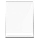 deflecto® Classic Image Slanted Sign Holder, Portrait, 8 1-2 X 11 Insert, Clear freeshipping - TVN Wholesale 