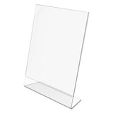 deflecto® Classic Image Slanted Sign Holder, Portrait, 8 1-2 X 11 Insert, Clear freeshipping - TVN Wholesale 