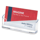 deflecto® Horizontal Business Card Holder, Holds 50 Cards, 3.88 X 1.38 X 1.81, Plastic, Clear freeshipping - TVN Wholesale 