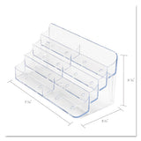 deflecto® 8-pocket Business Card Holder, Holds 400 Cards, 7.78 X 3.5 X 3.38, Plastic, Clear freeshipping - TVN Wholesale 