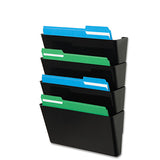 deflecto® Docupocket Stackable Four-pocket Wall File, Letter, 13 X 4 X 7, Smoke freeshipping - TVN Wholesale 