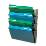 deflecto® Docupocket Stackable Four-pocket Wall File, Letter, 13 X 4 X 7, Smoke freeshipping - TVN Wholesale 