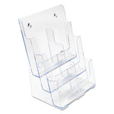 deflecto® 6-compartment Docuholder, Leaflet Size, 9.63w X 6.25d X 12.63h, Clear freeshipping - TVN Wholesale 