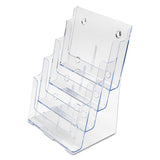 deflecto® 4-compartment Docuholder, Magazine Size, 9.38w X 7d X 13.63h, Clear freeshipping - TVN Wholesale 
