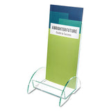 deflecto® Euro-style Docuholder, Leaflet Size, 4.5w X 4.5d X 7.88h, Green Tinted freeshipping - TVN Wholesale 