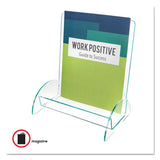 deflecto® Euro-style Docuholder, Magazine Size, 9.81w X 6.31d X11h, Green Tinted freeshipping - TVN Wholesale 