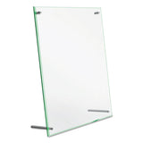 deflecto® Superior Image Beveled Edge Sign Holder, Letter Insert, Clear-green-tinted Edges freeshipping - TVN Wholesale 