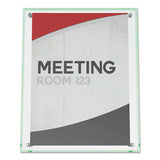 deflecto® Superior Image Beveled Edge Sign Holder, Letter Insert, Clear-green-tinted Edges freeshipping - TVN Wholesale 