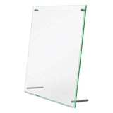 deflecto® Superior Image Beveled Edge Sign Holder, Letter Insert, Clear-green-tinted Edges freeshipping - TVN Wholesale 