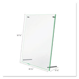 deflecto® Superior Image Beveled Edge Sign Holder, Letter Insert, Clear-green-tinted Edges freeshipping - TVN Wholesale 