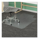 deflecto® Antimicrobial Chair Mat, Medium Pile Carpet, 48 X 36, Lipped, Clear freeshipping - TVN Wholesale 