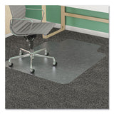 deflecto® Antimicrobial Chair Mat, Medium Pile Carpet, 53 X 45, Lipped, Clear freeshipping - TVN Wholesale 