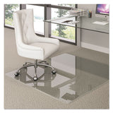deflecto® Premium Glass All Day Use Chair Mat - All Floor Types, 44 X 50, Rectangular, Clear freeshipping - TVN Wholesale 
