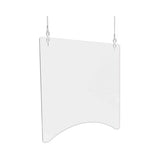 deflecto® Hanging Barrier, 23.75" X 35.75", Acrylic, Clear, 2-carton freeshipping - TVN Wholesale 