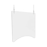 deflecto® Hanging Barrier, 23.75" X 35.75", Polycarbonate, Clear, 2-carton freeshipping - TVN Wholesale 