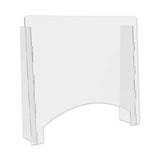 deflecto® Counter Top Barrier With Full Shield, 27" X 6" X 23.75", Acrylic, Clear, 2-carton freeshipping - TVN Wholesale 