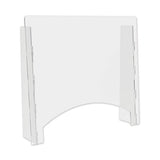 deflecto® Counter Top Barrier With Full Shield, 31.75" X 6" X 36", Acrylic, Clear, 2-carton freeshipping - TVN Wholesale 