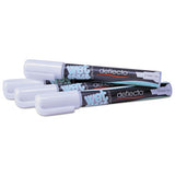 deflecto® Wet Erase Markers, Medium Chisel Tip, White, 4-pack freeshipping - TVN Wholesale 