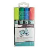 deflecto® Wet Erase Markers, Medium Chisel Tip, Assorted Colors, 4-pack freeshipping - TVN Wholesale 