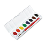 Prang® Professional Watercolors, 8 Assorted Colors, Oval Pan Palette Tray freeshipping - TVN Wholesale 