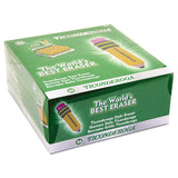 Ticonderoga® Shaped Eraser, For Pencil Marks, Pencil Shaped, Small, Yellow-green-pink, 36-box freeshipping - TVN Wholesale 