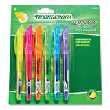 Ticonderoga® Emphasis Pocket Style Highlighters, Assorted Ink Colors, Chisel Tip, Assorted Barrel Colors, 6-set freeshipping - TVN Wholesale 