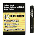 Dixon® Lumber Crayons, 4.5 X 0.5, Carbon Black, Dozen freeshipping - TVN Wholesale 