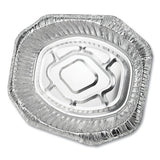 Aluminum Roaster Pans, Extra-large Oval, 230 Oz, 18.5 X 14 X 3.38, Silver, 100-carton