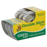 Duck® Permanent Double-stick Tape With Dispenser, 1" Core, 0.5" X 25 Ft, Clear, 3-pack freeshipping - TVN Wholesale 