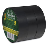 Duck® Pro Electrical Tape, 1" Core, 0.75" X 50 Ft, Black, 3-pack freeshipping - TVN Wholesale 