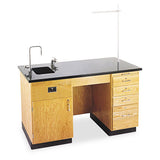 Diversified Woodcrafts Instructor's Desk, 60" X 30" X 36", Oak-black freeshipping - TVN Wholesale 