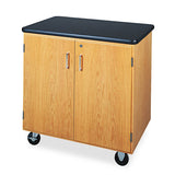 Diversified Woodcrafts Mobile Storage Cabinet, 36w X 24d X 36h, Black-oak freeshipping - TVN Wholesale 
