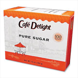 Café Delight Pure Sugar Packets, 0.10 Oz Packet, 100 Packets-box freeshipping - TVN Wholesale 