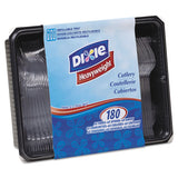 Dixie® Cutlery Keeper Tray With Clear Plastic Utensils: 600 Forks, 600 Knives, 600 Spoons freeshipping - TVN Wholesale 