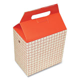 Dixie® Take-out Barn One-piece Paperboard Food Box, Basket-weave Plaid Theme, 8 X 5 X 8, Red-white, 125-carton freeshipping - TVN Wholesale 