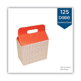 Dixie® Take-out Barn One-piece Paperboard Food Box, Basket-weave Plaid Theme, 9.5 X 5 X 8, Red-white, 125-carton freeshipping - TVN Wholesale 