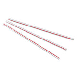 Dixie® Unwrapped Hollow Stir-straws, 5.5", Plastic, White-red, 1,000-box, 10 Boxes-carton freeshipping - TVN Wholesale 