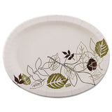 Dixie® Pathways Heavyweight Oval Platters, 8.5 X 11, Green-burgundy, 125-pack freeshipping - TVN Wholesale 