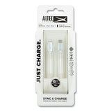 Altec Lansing® Fabric Lightning Charging Cable, 6 Ft, White freeshipping - TVN Wholesale 