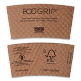 Ecogrip Hot Cup Sleeves - Renewable And Compostable, Fits 12, 16, 20, 24 Oz Cups, Kraft, 1,300-carton