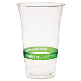 Greenstripe Renewable And Compostable Pla Cold Cups, 24 Oz, 50-pack, 20 Packs-carton