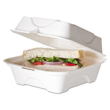 Eco-Products® Renewable And Compostable Sugarcane Clamshells, 3-compartment, 8 X 8 X 3, White, 50-pack, 4 Packs-carton freeshipping - TVN Wholesale 