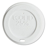Ecolid 25% Recycled Content Hot Cup Lid, Black, Fits 10 Oz To 20 Oz Cups, 100-pack, 10 Packs-carton
