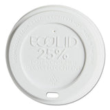 Ecolid 25% Recyycled Content Hot Cup Lid, White, Fits 10 Oz To 20 Oz Cups, 100-pack, 10 Packs-carton