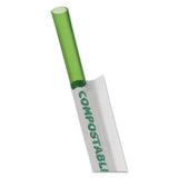 Eco-Products® Wrapped Straw, 7.75", Green, Plastic, 9,600-carton freeshipping - TVN Wholesale 